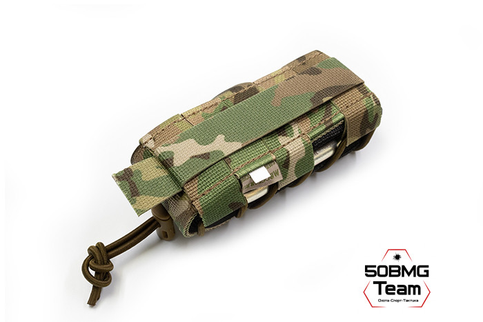 Эвакуационная стропа ТБС со стальным карабином и подсумком Multicam (7 метров) 