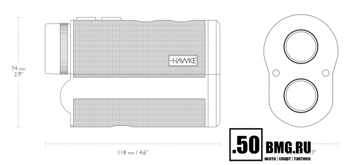 Лазерный монокуляр-дальномер Hawke LRF 400 PRO