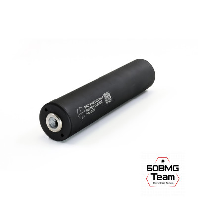 ДТК закрытого типа Русский Снайпер HUNTER classic П-9 (13 камер кал. 243/6.5 (220х50, резьба 14x1, левая резьба) + Черный чехол на ДТК 