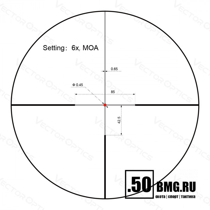 Оптический прицел Vector Optics Constantine 1-6x24 SFP кольца 30мм