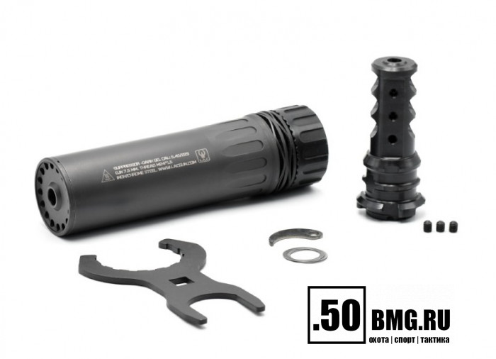 Быстросъемный газоразгруженный ДТК закрытого типа LAC на АК-74/Сайга-МК, кал. 5,45/.223, резьба 24*1.5 (LAC0227) 