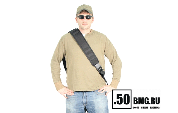 Чехол-рюкзак Leapers UTG на одно плечо, 86x35,5 см, цвет серый металлик/черный