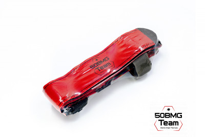 Жгут 50BMG Team х ТБС кровоостанавливающий типа турникет-закрутка, с двухщелевой пряжкой, 4х95см (Red) 