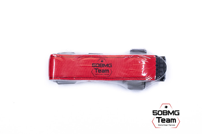 Жгут 50BMG Team х ТБС кровоостанавливающий типа турникет-закрутка, с двухщелевой пряжкой, 4х95см (Red) 