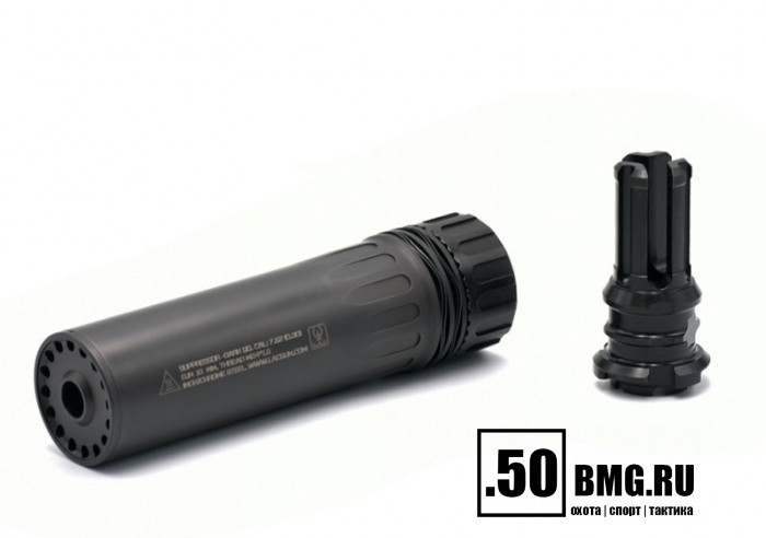 Быстросъемный газоразгруженный ДТК закрытого типа LAC на АК-74/Сайга-МК, кал. 7,62/.30, резьба 24*1.5  (LAC0229)