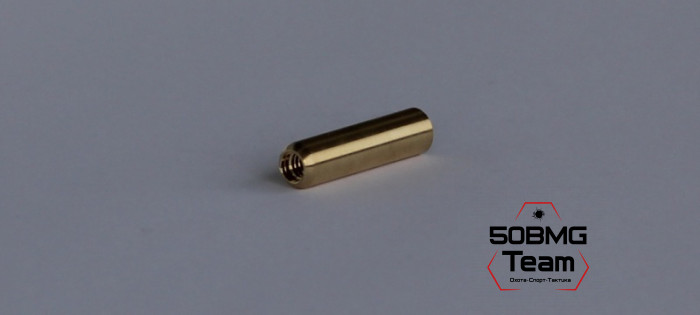 Переходник ЧИСТОGUN-латунь, мама/мама, резьба дюймовая, 12/28 на 8/32 к шомп. Dewey 30/35C (аналог переходника LGBA)