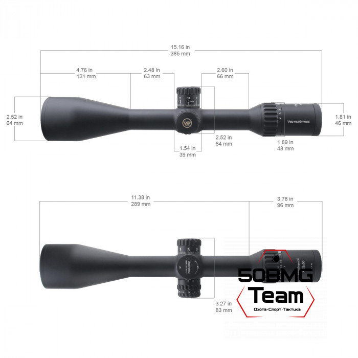 Оптический прицел Vector Optics Continental Tactical X8 4-32x56 SFP ED Zero Stop кольца 30мм