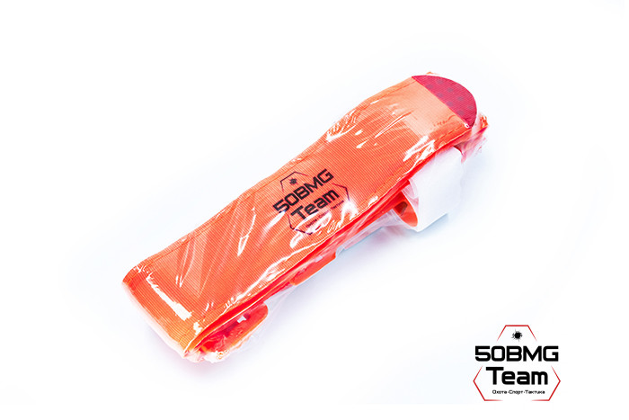 Жгут 50BMG Team х ТБС кровоостанавливающий типа турникет-закрутка, с двухщелевой пряжкой, 4х95см (Acid orange) 