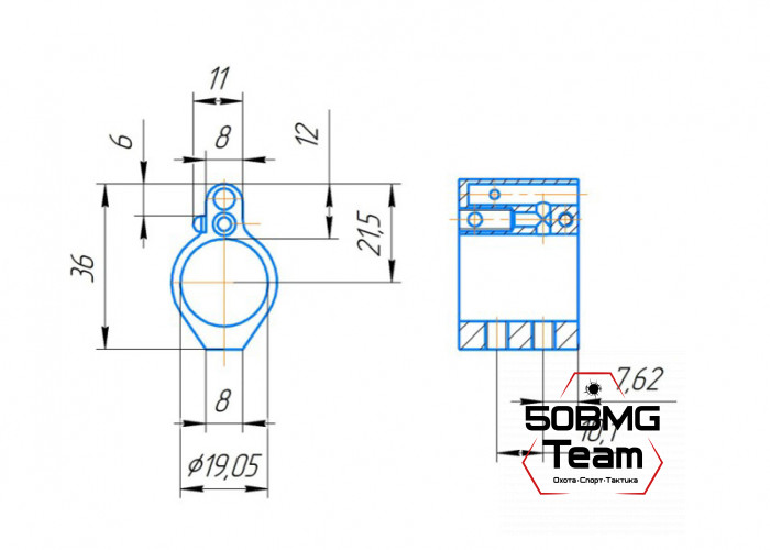 Блок газовый регулируемый на AR-15 сталь/винты (LAC0223)