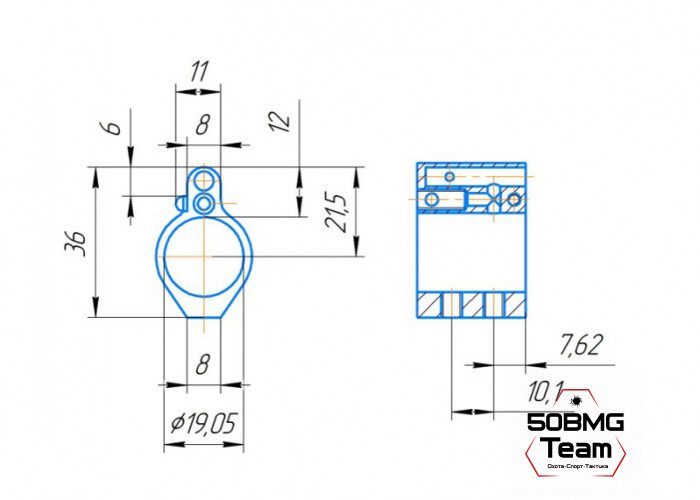 Блок газовый регулируемый на AR-15 титан/винты (LAC0222)