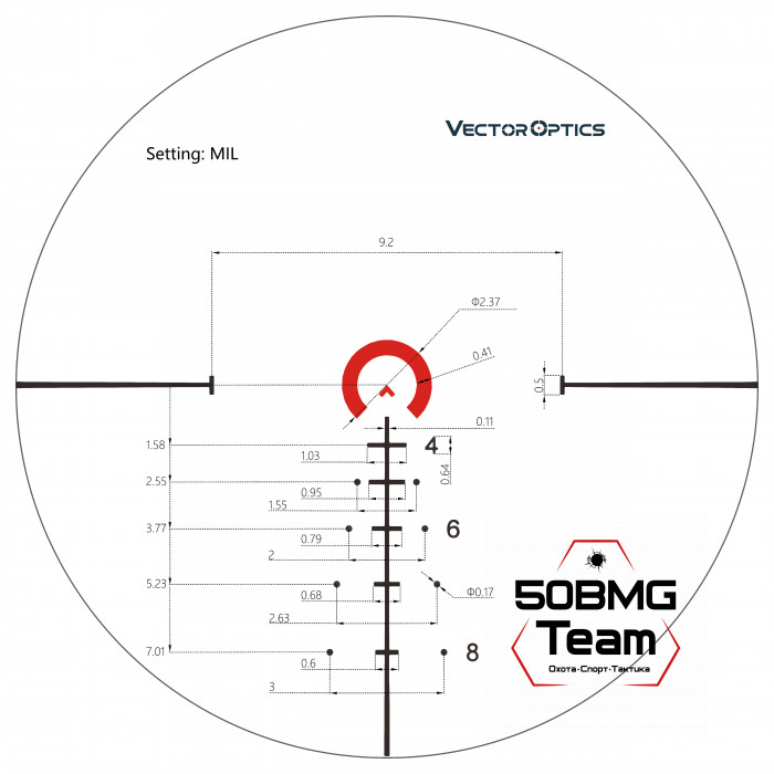 Оптический прицел Vector Optics Continental 34mm X6 1-6x28 FFP Zero Stop кольца 34мм