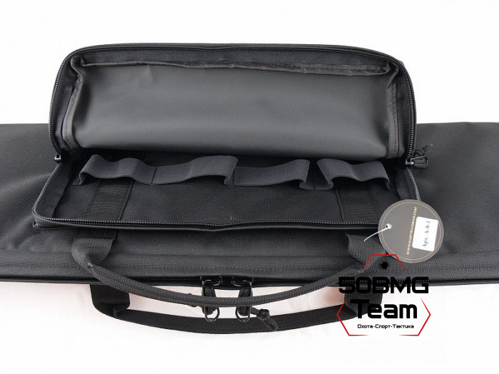 (А-8-1) Кейс VEKTOR из капрона чёрный, пенополиэтилен, крепление "молле" c двумя карм. с отд. под магазины