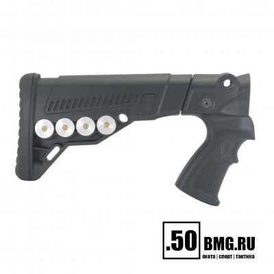 Телескопический приклад DLG Tactical на МР-155, МР-156, МР-135 с патронташем (DLG8903)