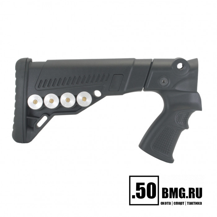Телескопический приклад DLG Tactical на МР-155, МР-156, МР-135 с патронташем (DLG8903)