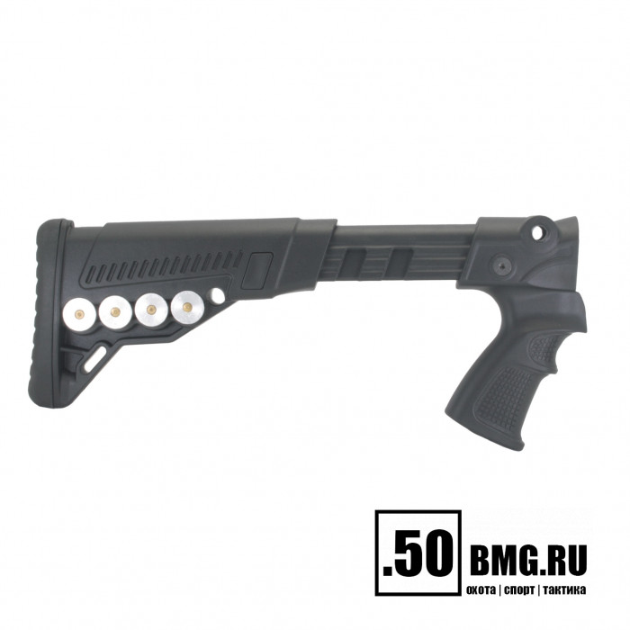 Телескопический приклад DLG Tactical на МР-155, МР-156, МР-135 с патронташем (DLG8903)