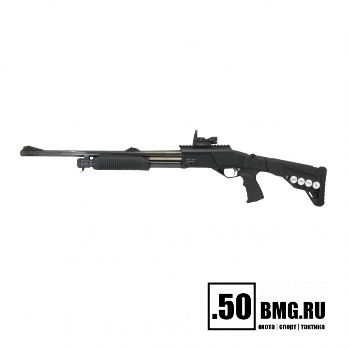 Телескопический приклад DLG Tactical на МР-155, МР-156, МР-135 с патронташем (DLG8903)