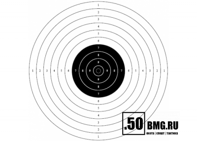 Мишень №9 для пневматических пистолетов на 10м