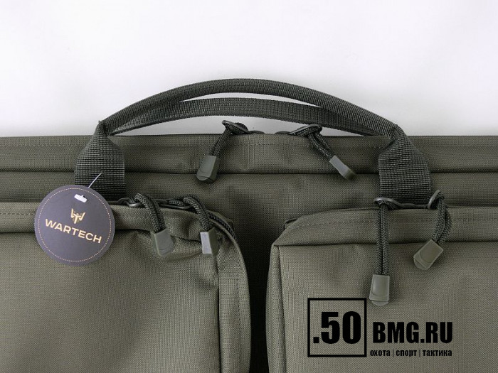 (А-9-1) Кейс VEKTOR из капрона, зеленый, пенополиэтилен, крепление "молле" с двумя карман. с отд под магазины