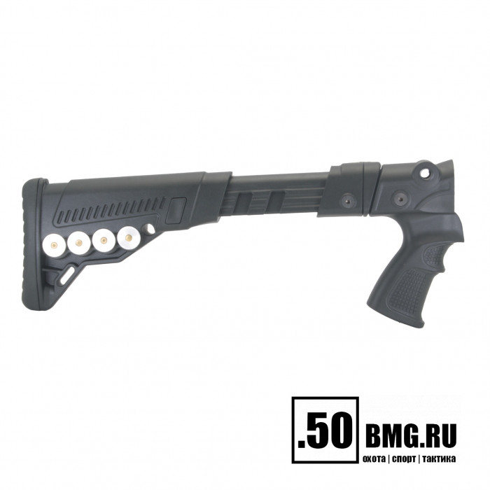 Телескопический складной приклад DLG Tactical на МР-155, МР-156, МР-135 с патронташем (DLG8904)