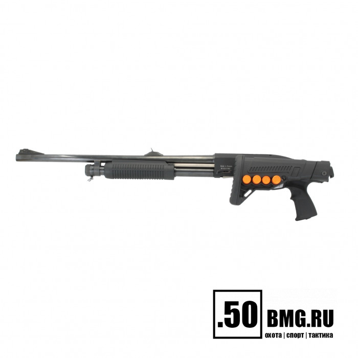 Телескопический складной приклад DLG Tactical на МР-155, МР-156, МР-135 с патронташем (DLG8904)