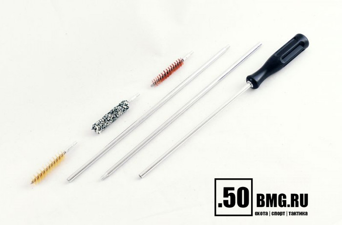 Набор для чистки ShotTime кал.9мм., для нарезн.оружия, металл.шомпол + 3 ерша, пластиковый пенал