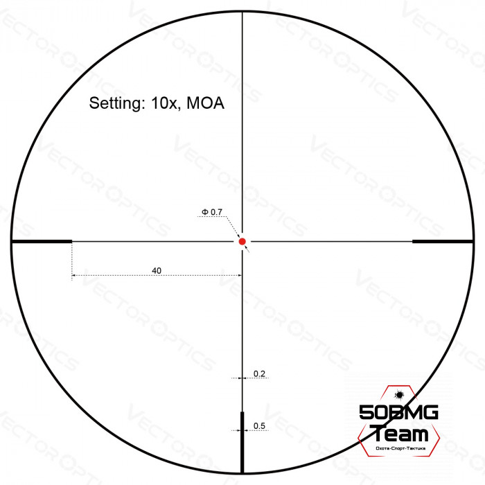 Оптический прицел Vector Optics Forester 2-10x40 SFP кольца 30мм