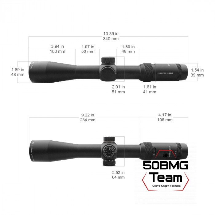 Оптический прицел Vector Optics Forester 2-10x40 SFP кольца 30мм