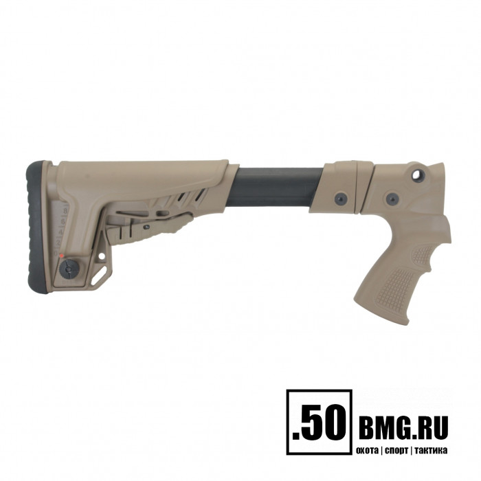 Телескопический складной приклад DLG Tactical на МР-155, МР-156, МР-135 с подщечником (DLG8905)