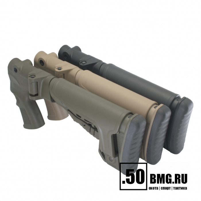 Телескопический складной приклад DLG Tactical на МР-155, МР-156, МР-135 с подщечником (DLG8905)