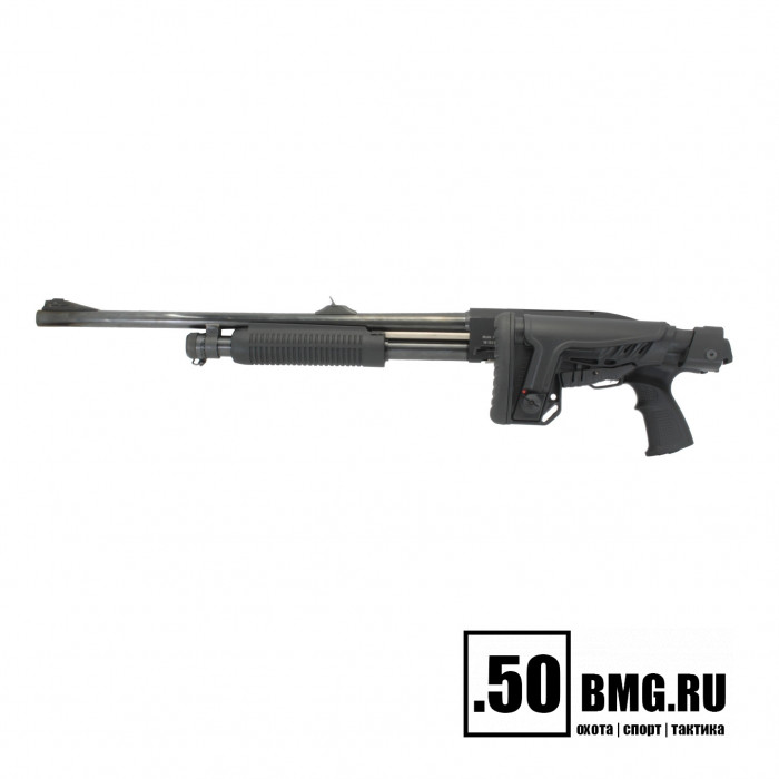 Телескопический складной приклад DLG Tactical на МР-155, МР-156, МР-135 с подщечником (DLG8905)