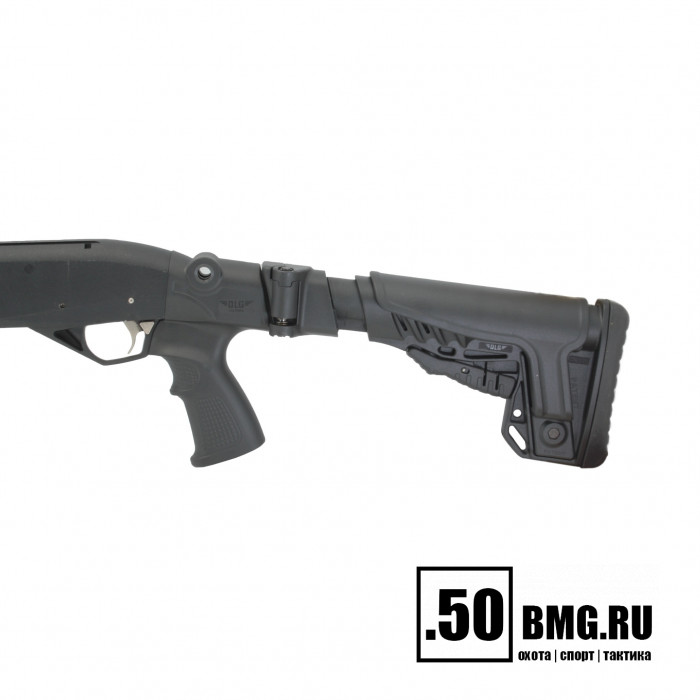 Телескопический складной приклад DLG Tactical на МР-155, МР-156, МР-135 с подщечником (DLG8905)