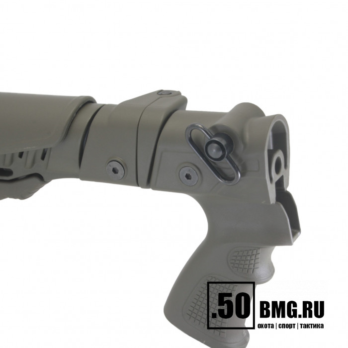 Телескопический складной приклад DLG Tactical на МР-155, МР-156, МР-135 с подщечником (DLG8905)