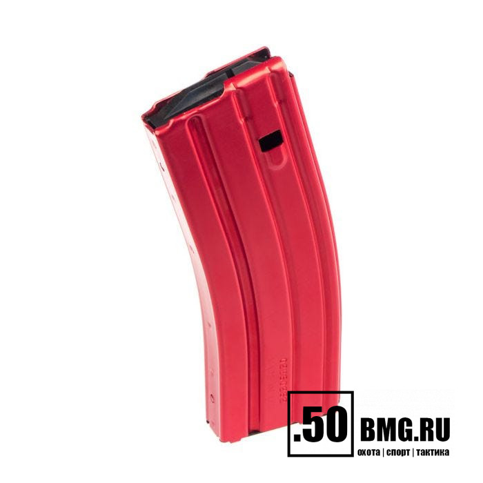 Магазин DuraMag для AR-15/M4/M16 кал. 223 на 30 патронов, алюминий красный-черный (DM22330ARB)